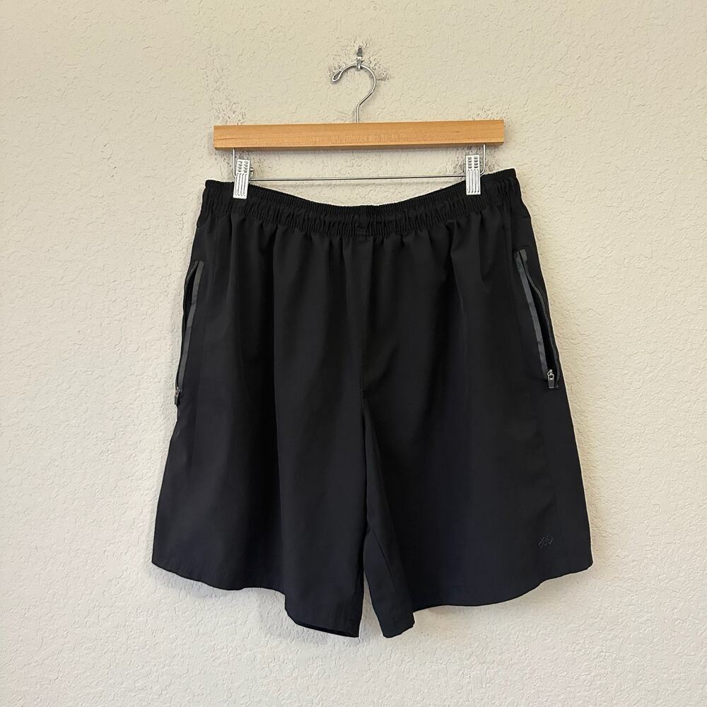 LEGEND Athletic Shorts Black Elastic Waist Stretch Performance Activewear